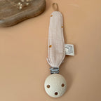 Attache tétine personnalisée en gaze de coton - Motifs naturels