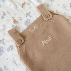 Barboteuse bébé en maille personnalisée Moka
