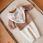 Brassière de naissance personnalisée en tricot - Couleur Moka