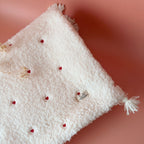 Couverture Spéciale Bébé d'Hiver - Double sherpa coeurs brodsé rose fuschia