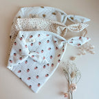 Doudou Lange d’été, motifs au choix. Triple gaze de coton et fine couche de ouatine.