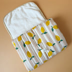 Matelas à langer nomade - Motif Citrons matelassés