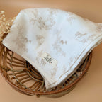 Maxi lange en gaze de coton - Motif Toile de Jouy Biche