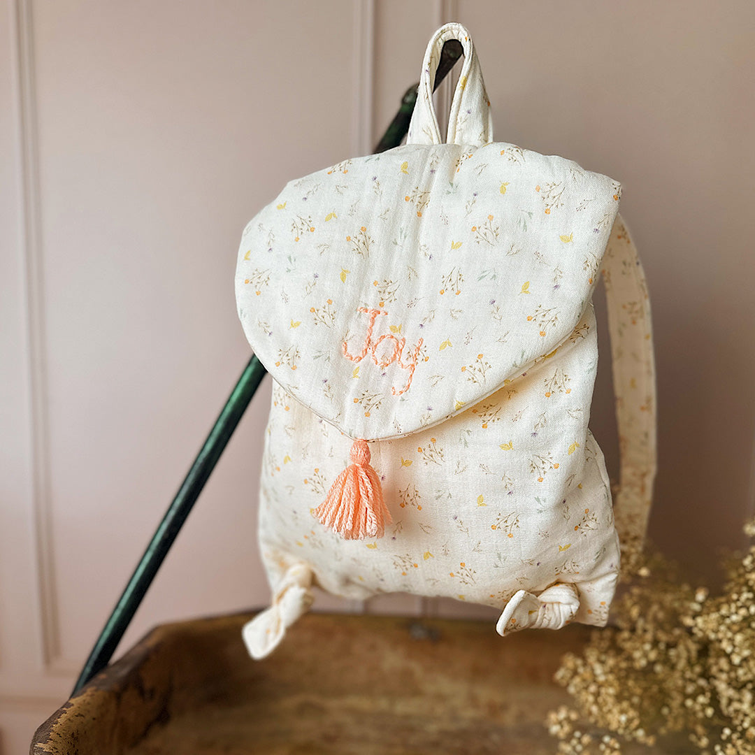 Mon premier sac à dos - Motif Fleurs des champs