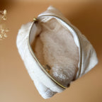 Trousse de toilette matelassée -  Motif Oies Blanches
