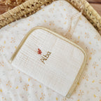 Album Photo de Naissance Personnalisé - Gaze de coton écrue - Made in France