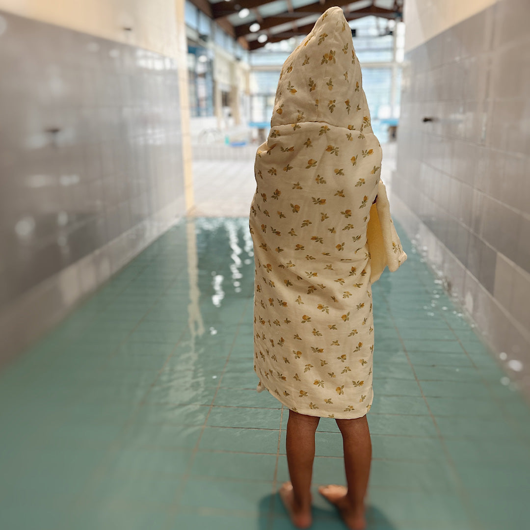 Ma grande cape de bain XXL personnalisée - Motif Citron
