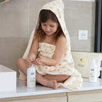 Ma Cape de bain XXL personnalisée en micro éponge de bambou - Motifs Citrons
