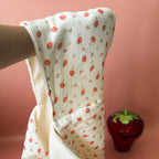 Ma grande cape de bain XXL personnalisée - Motif Fraises Cerises