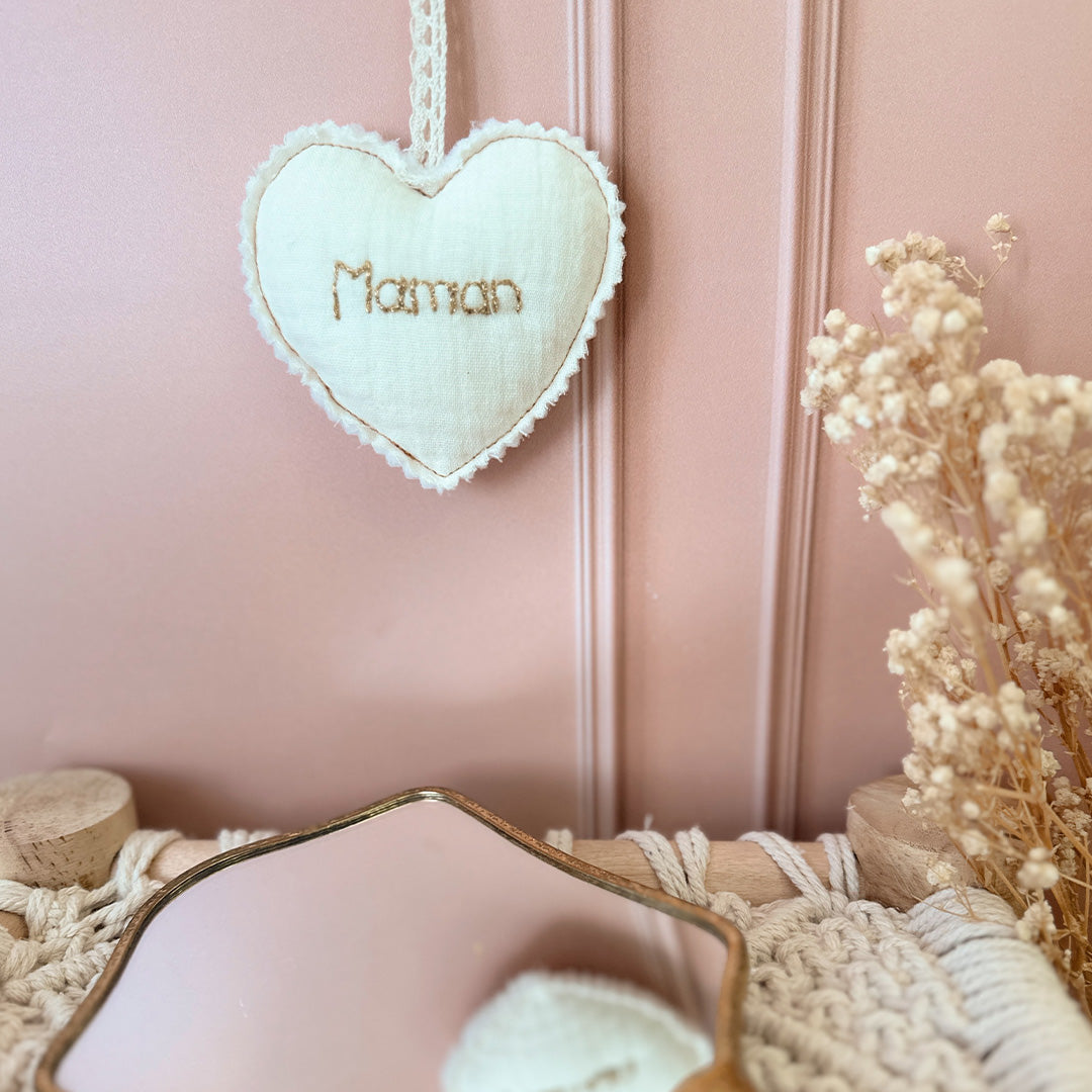 porte clé coeur personnalisé à la main 12avril