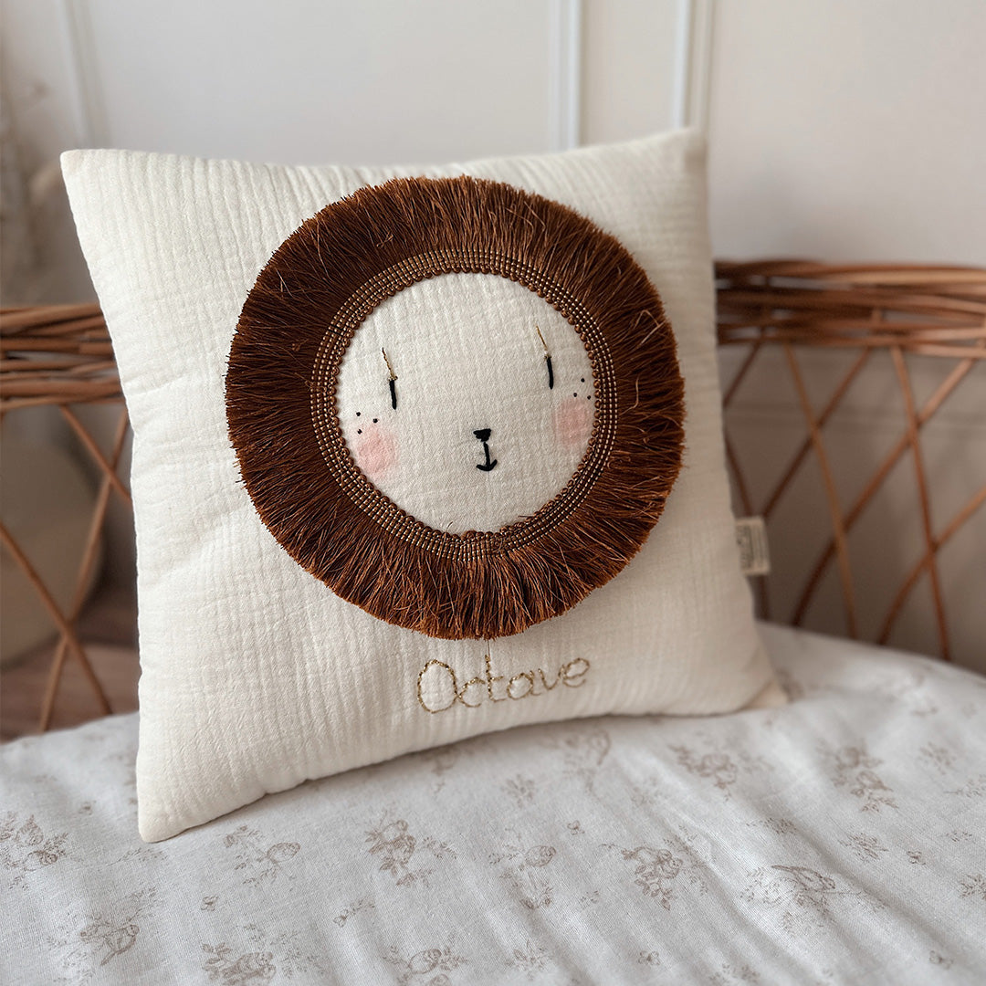 Coussin Mr Lion personnalisé