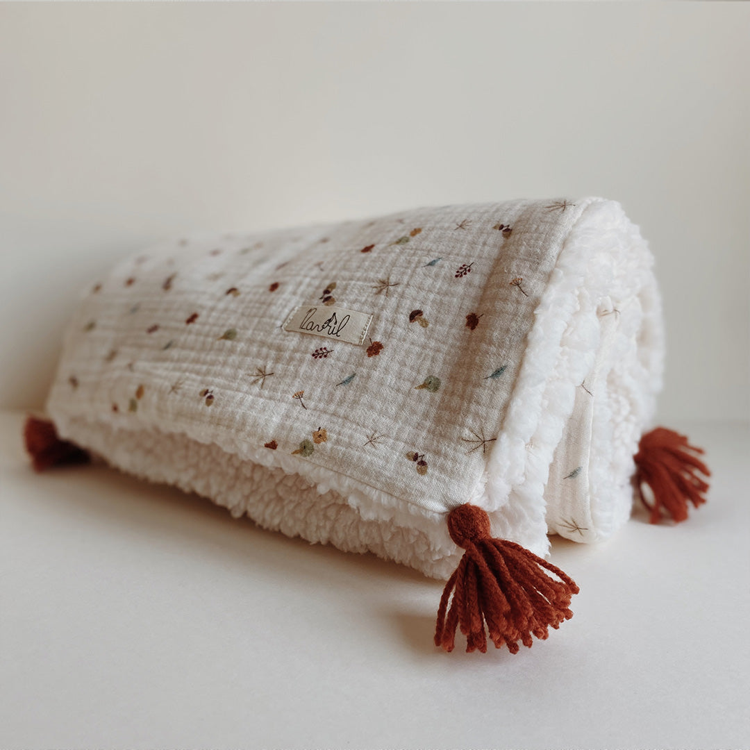 Ma petite couverture demie saison - Motif d'automne