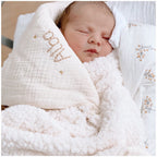 couverture de naissance personnalisée made in france