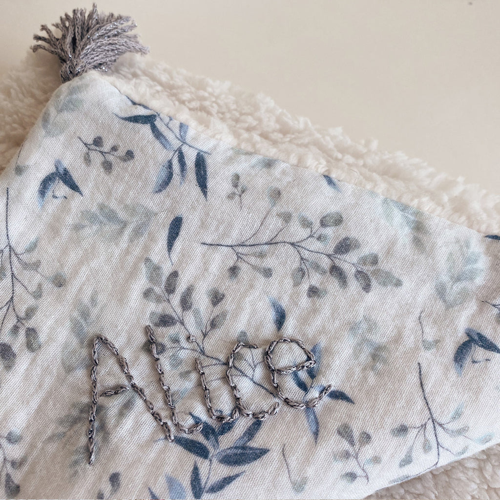 Ma petite couverture branches givrées - spéciale demi saison