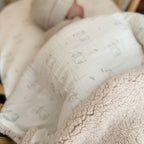 Couverture demie saison - Motif Petits Moutons - Sherpa Beige