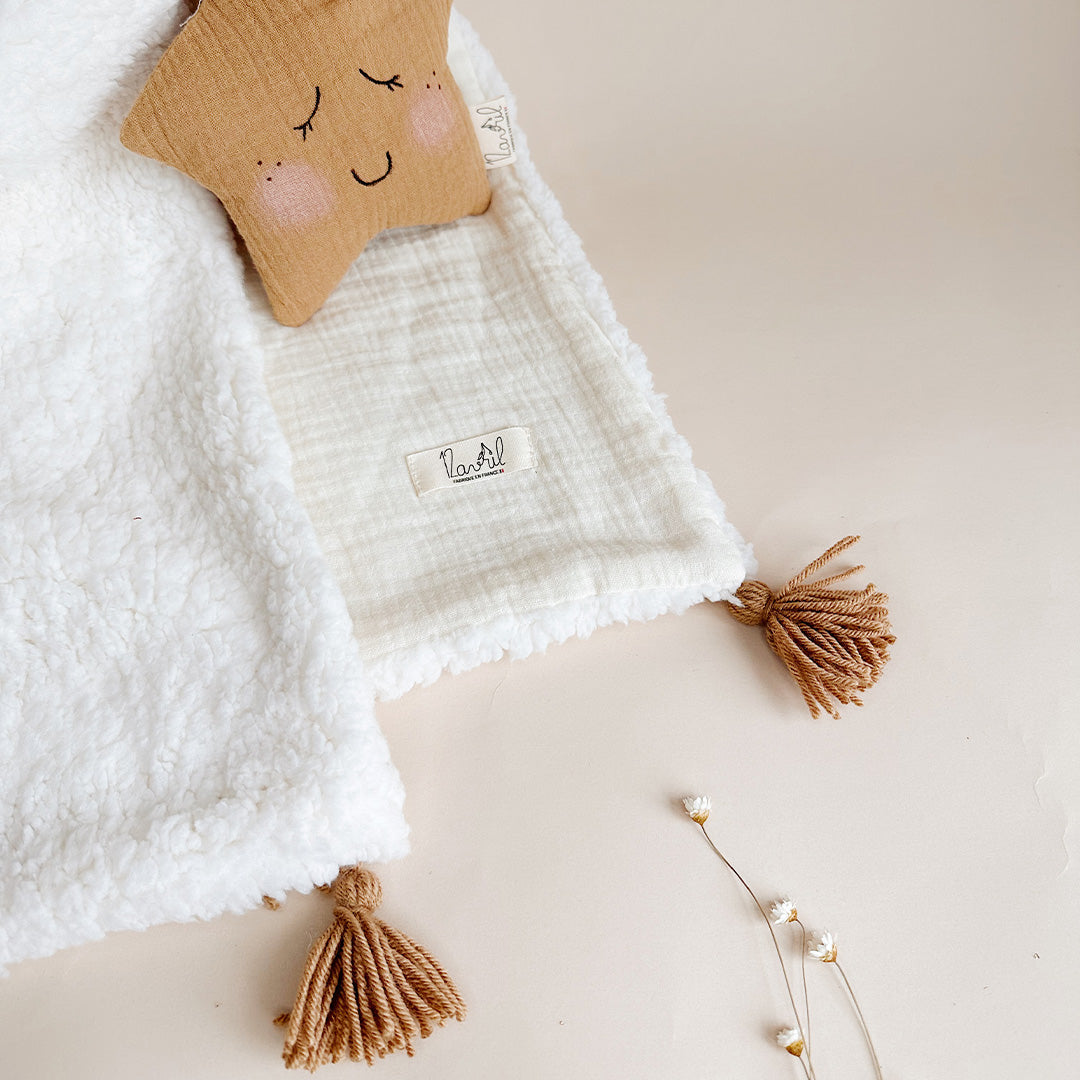 couverture bébé biscuit