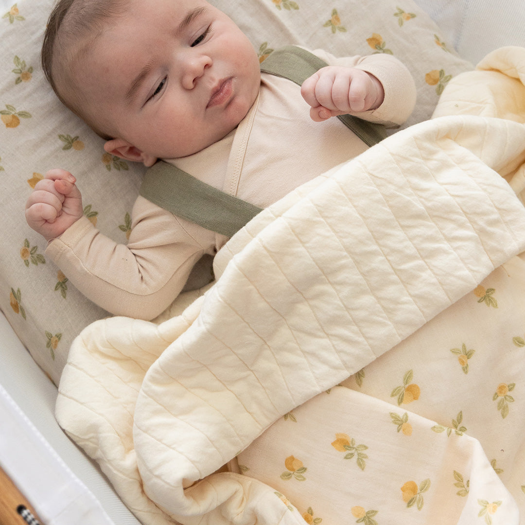 Couverture d’été personnalisée en gaze de coton et jersey de coton matelassé – Made in France