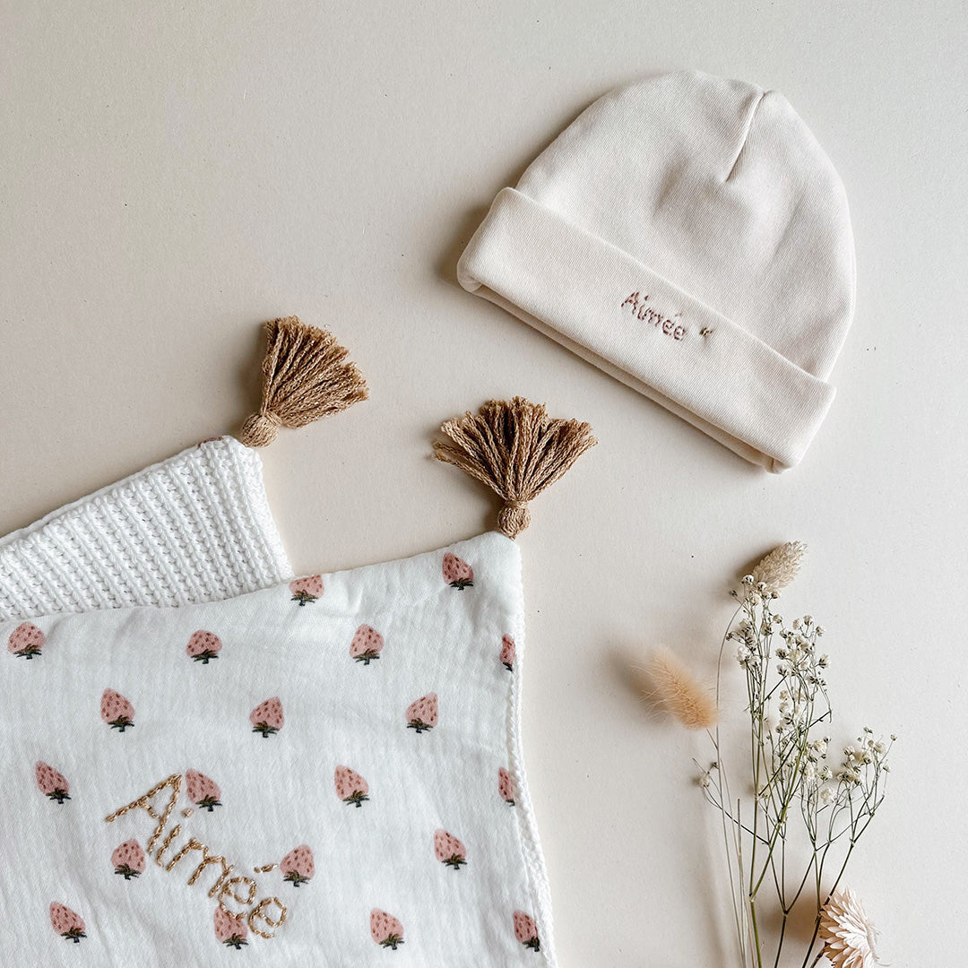 Ma petite couverture d'été personnalisable - Fraises vintage