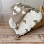 Couverture Spéciale Bébé d'Hiver - Double sherpa coeur