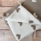 Couverture Spéciale Bébé d'Hiver - Double sherpa coeur