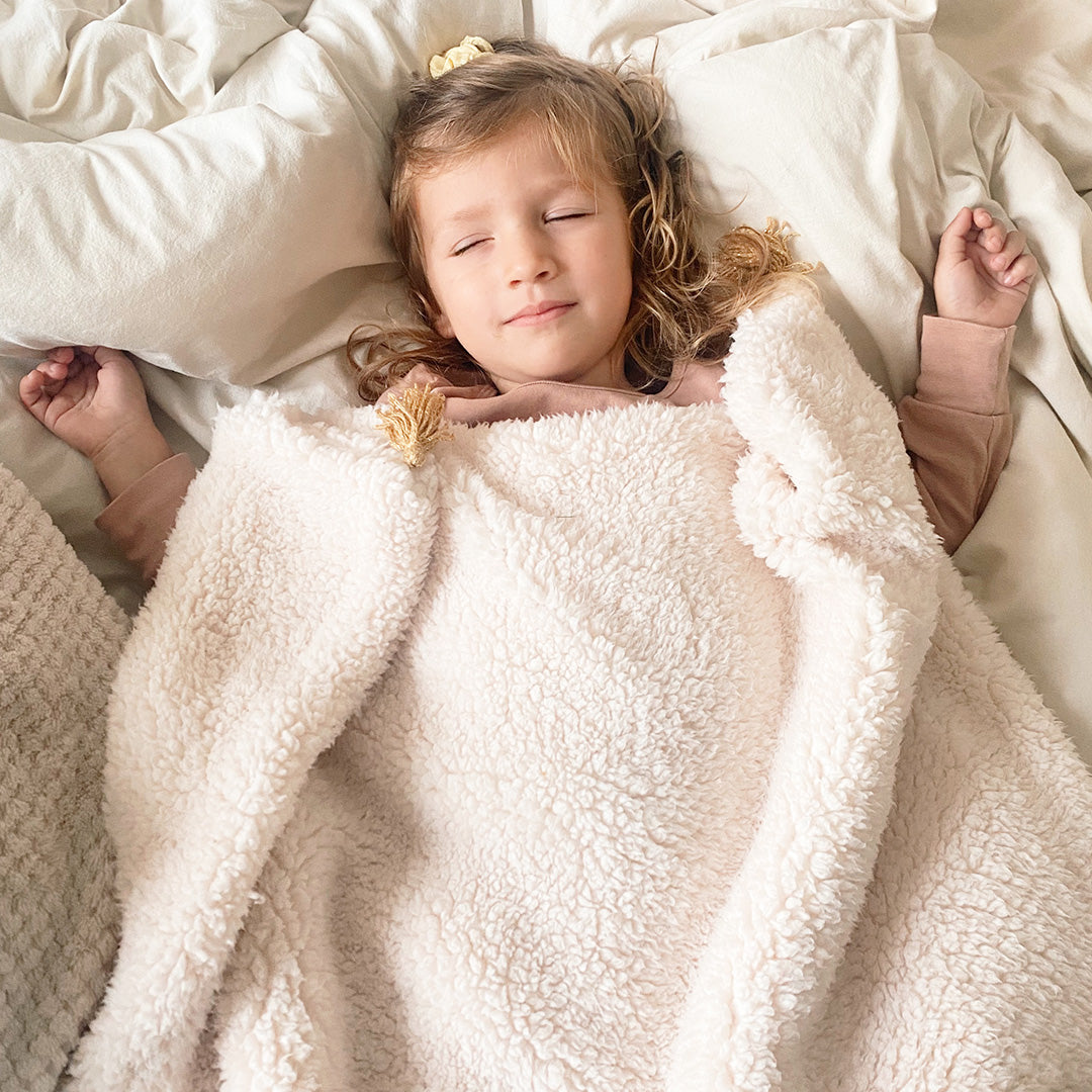 Couverture spéciale bébé d’hiver très chaude - double fourrure esprit mouton