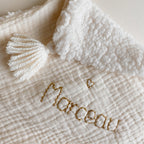 couverture de naissance personnalisée made in france