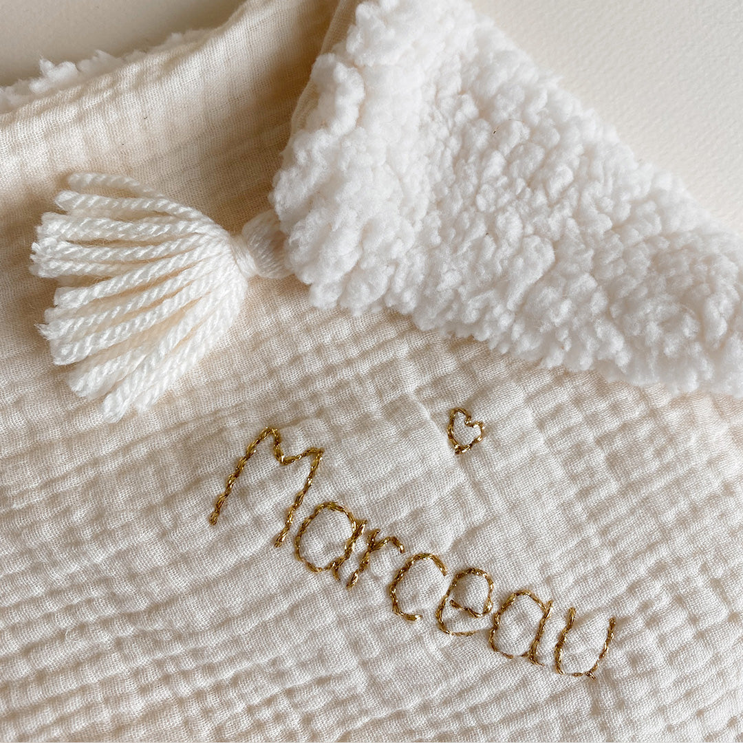 couverture de naissance personnalisée made in france