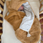 Couverture Chaude Fourrure biscuit - Motif Ma petite oie