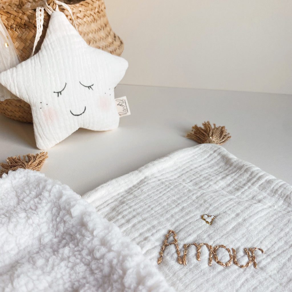 Ma première couverture unie - spéciale demie saison Sherpa