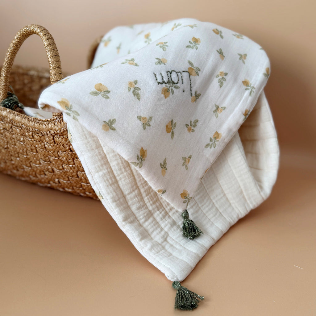 Ma petite Couverture d’été personnalisée - Citrons