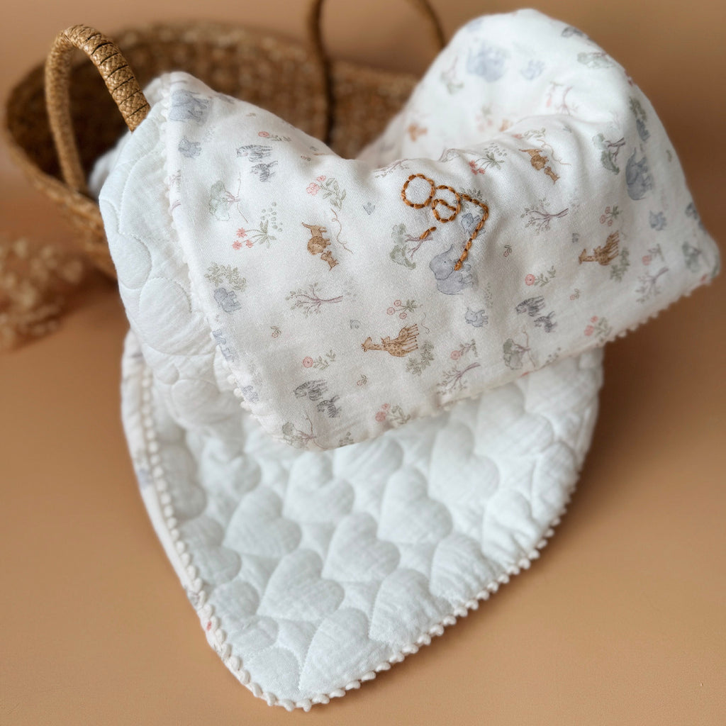 Couverture d’été en gaze 100% coton matelassé ♡ - Motif jungle