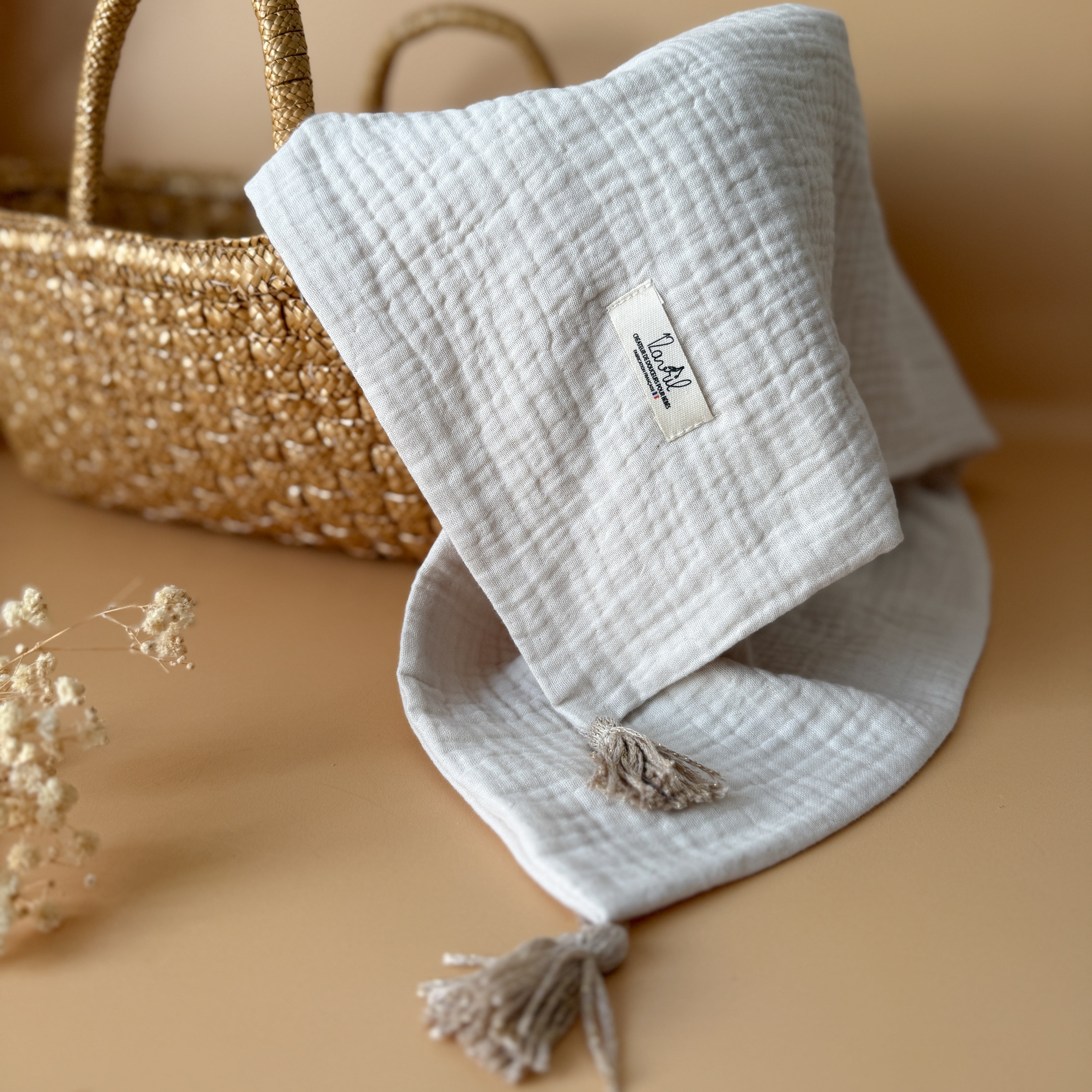 Couverture Beige Lin 