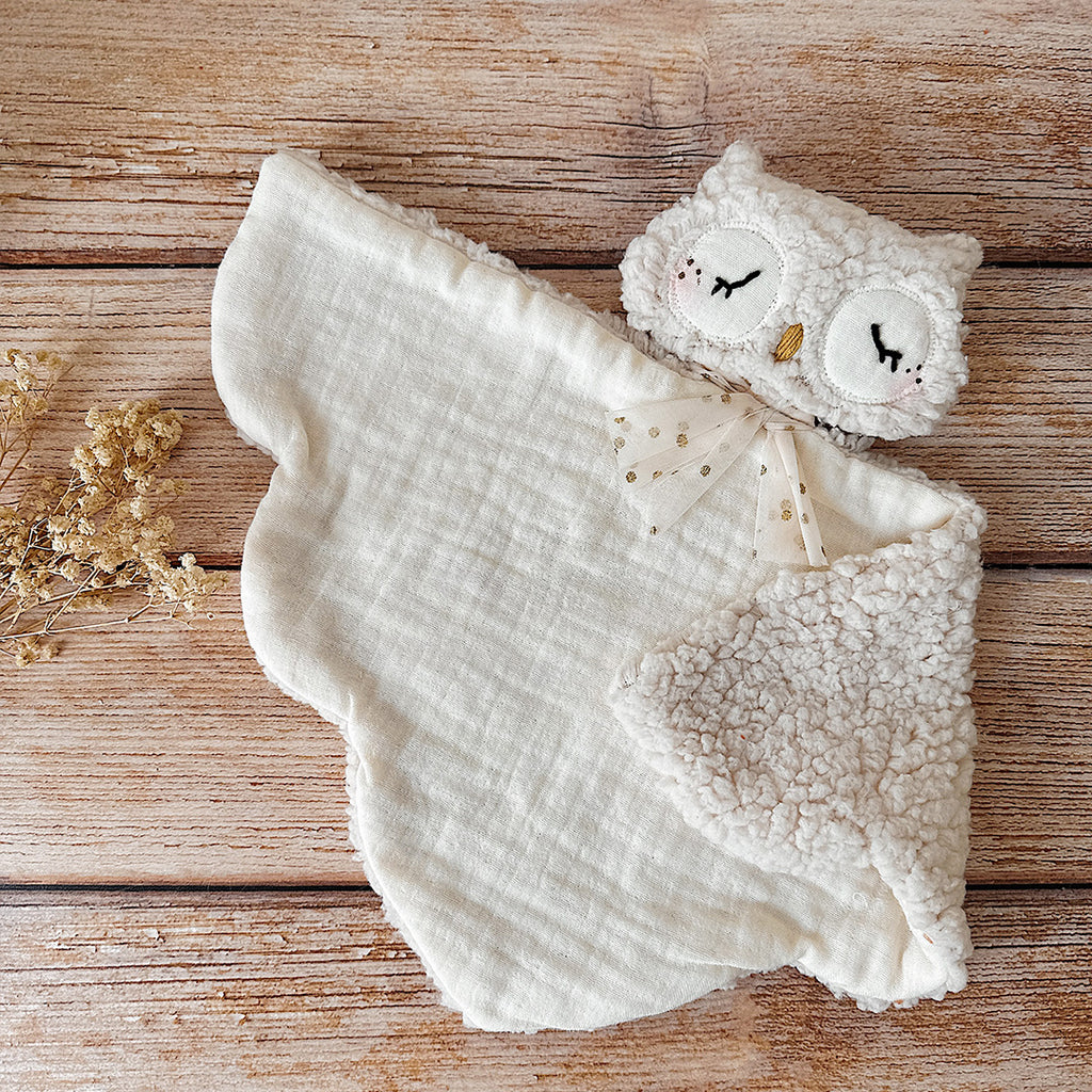 Doudou Mme Chouette 100% fait main - Norme CE