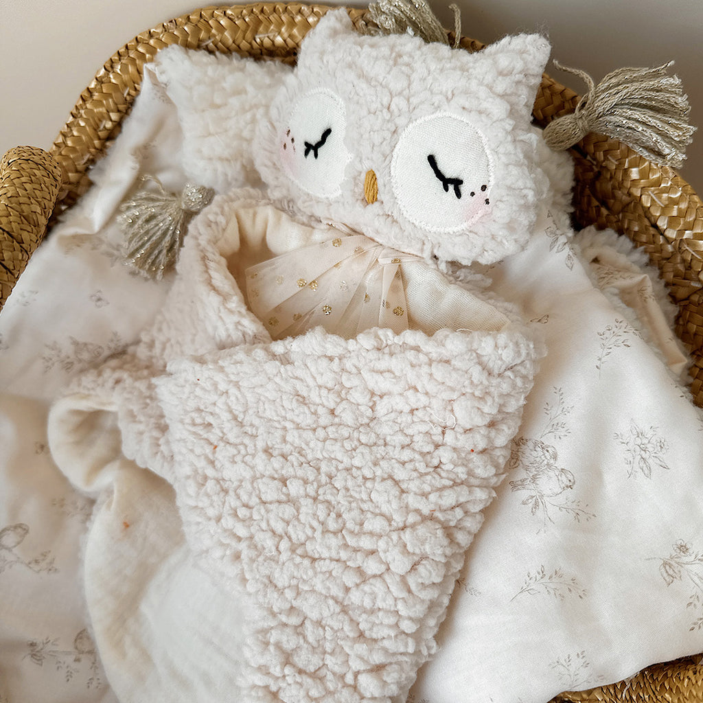 Doudou Mme Chouette 100% fait main - Norme CE