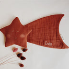 Doudou Ma Belle Étoile Filante - Double gaze de coton brodé à la main