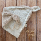 Doudou Lange Sherpa beige - Motif Petits Moutons