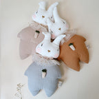 doudou lapin personnalisé en gaze de coton