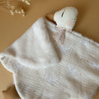 Doudou Mme Oie Écrue - Fourrure extra douce - Motif Oies Blanches