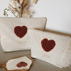 trousse de toilette brodée maman et bébé