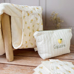 Ma Cape de bain XXL personnalisée en micro éponge de bambou - Motifs Citrons