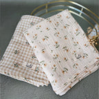 Maxi lange en gaze de coton -  Motif Fleuri vintage