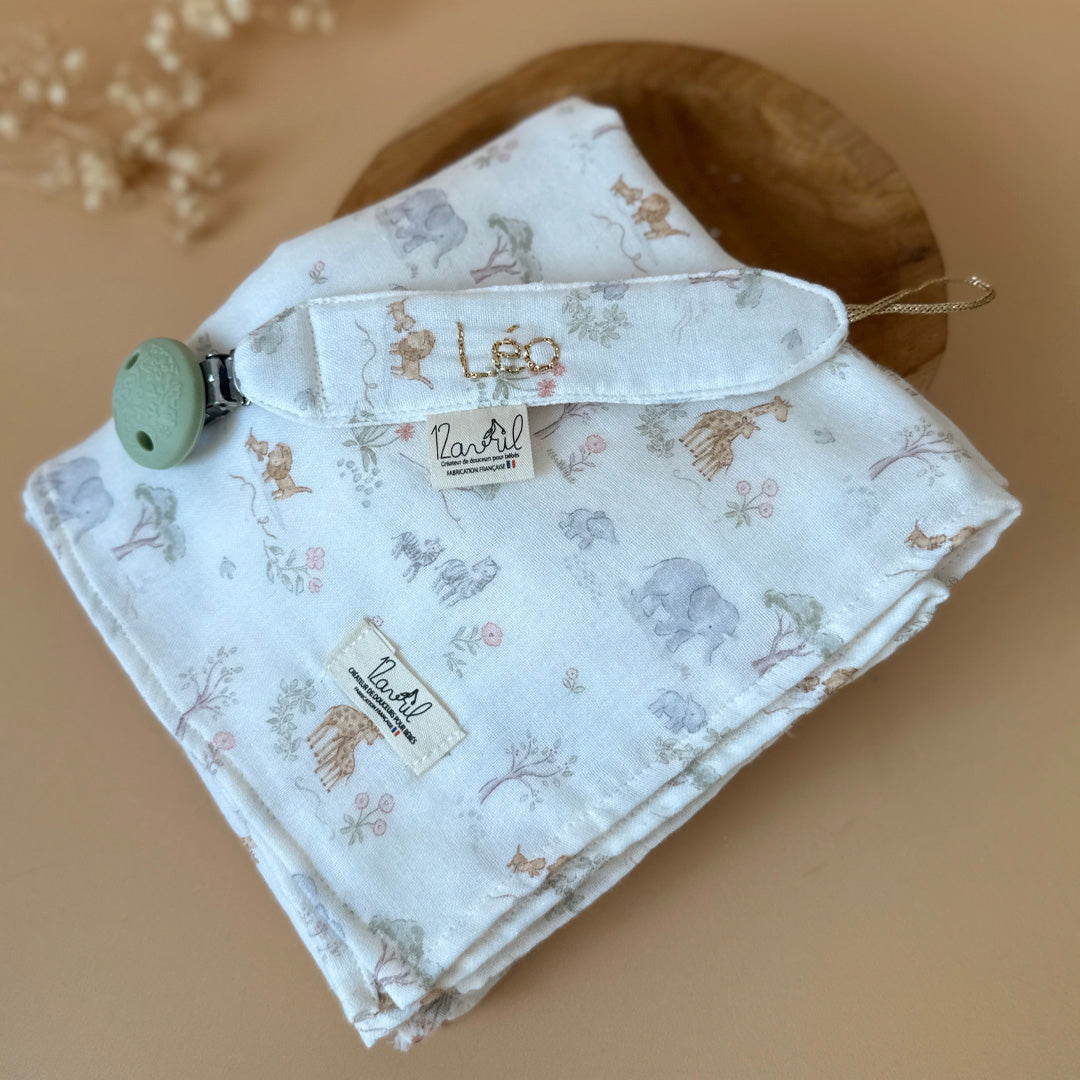 Maxi-lange en gaze de coton - Motif jungle