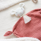 Doudou Léo le Souriceau - Doudou personnalisable 100% fait main - Gaze de coton
