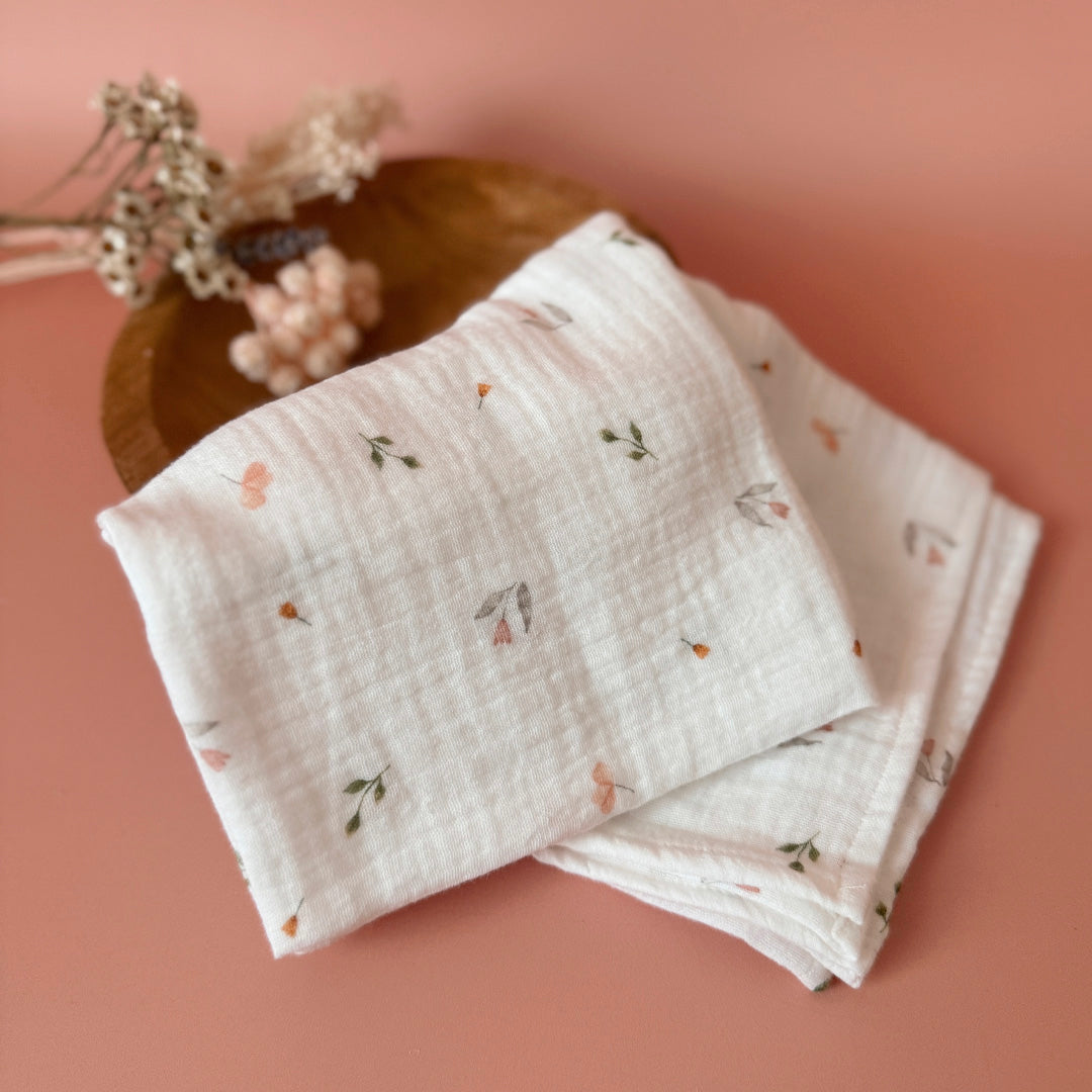 Maxi lange en gaze de coton - Motif Petites Fleurettes