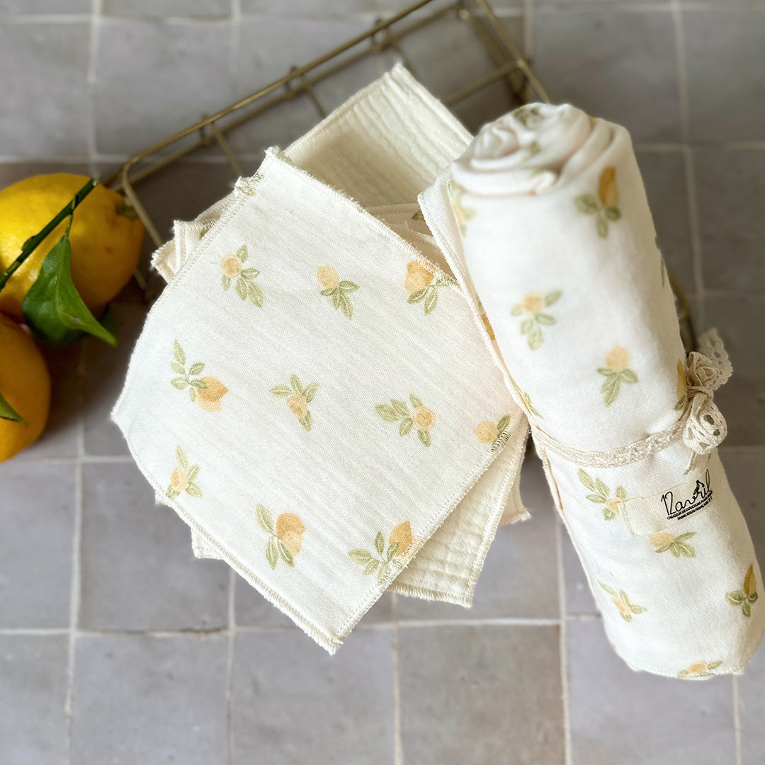 Maxi lange en 100% gaze de coton OekoTex - 100% fait main