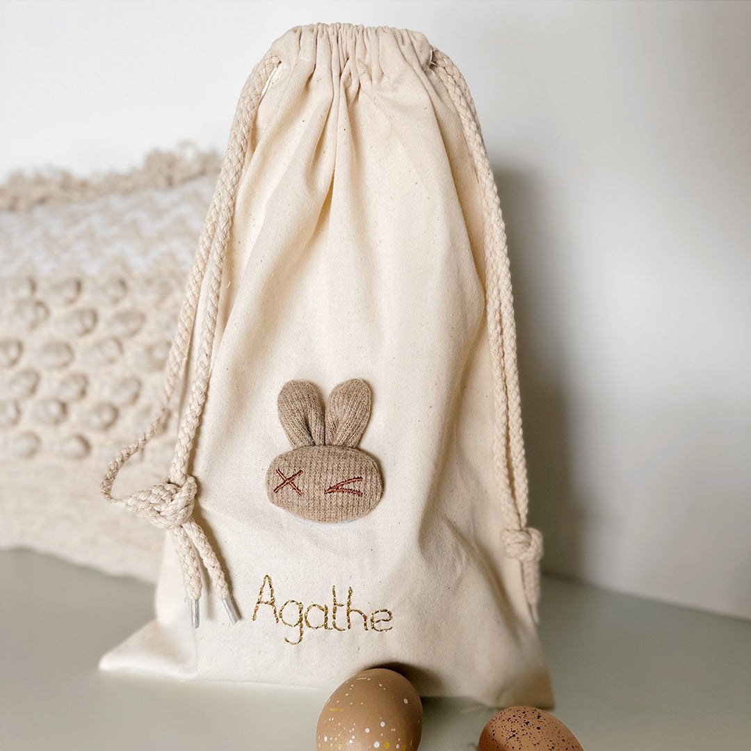Pochon de naissance Lapin Grège