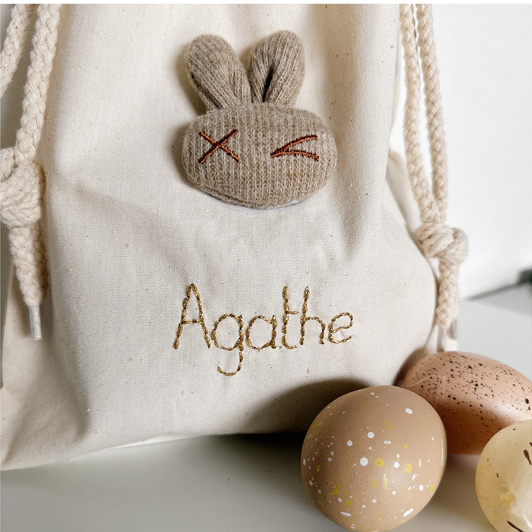 Pochon de naissance Lapin Grège