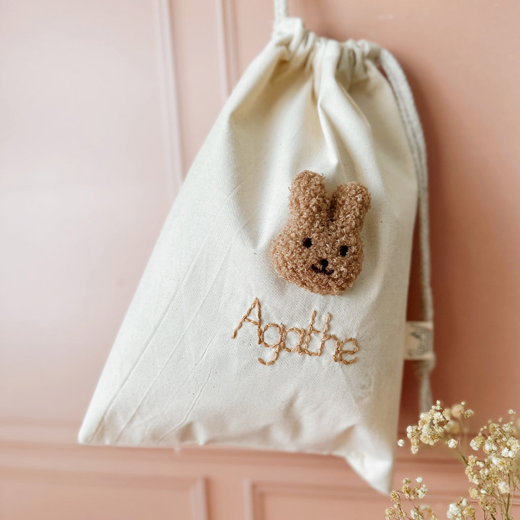 Pochon de Naissance Lapin Bouclette