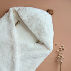 Couverture Spéciale Cosy - Gaze De Coton / Sherpa AVEC POMPON