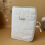 Protège carnet de santé personnalisé - Motif Oies Blanches